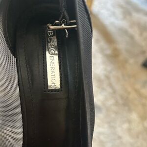 BCBGeneration Black Mesh Heels